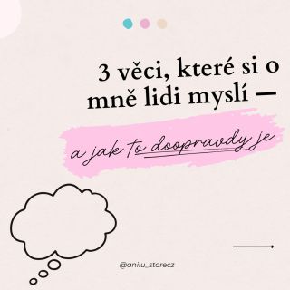 💬 Dnes jsem sepsala tři věci, které o mně lidi často říkají — a jak to mám doopravdy. Že jsem u šití klidná. Že když dělám...